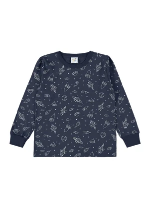 Pulla Bulla - Pijama Meia Malha Marinho - PULLA BULLA