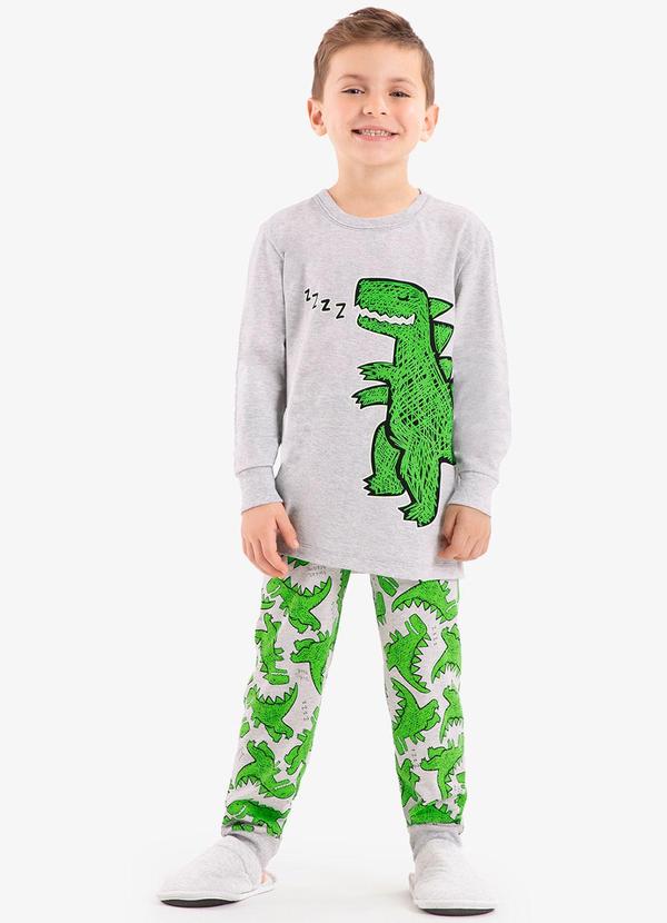 Rovi Kids - Pijama Meia Malha Rovi Kids Cinza