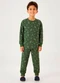 Pulla Bulla - Pijama Meia Malha Marrom - variação: Verde