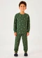 Pulla Bulla - Pijama Meia Malha Marrom - variação: Verde