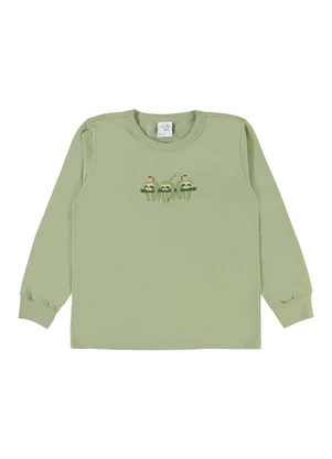 Pulla Bulla - Pijama Meia Malha Verde - PULLA BULLA
