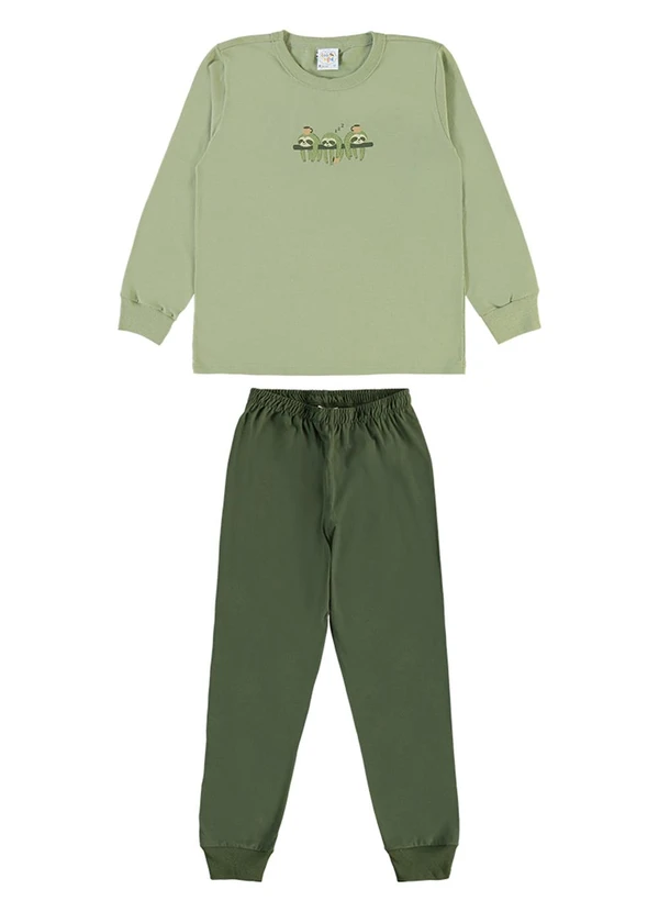 Pulla Bulla - Pijama Meia Malha Verde