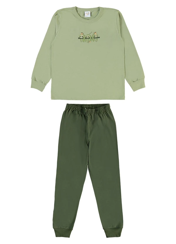 Pulla Bulla - Pijama Meia Malha Verde