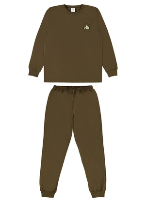 Pulla Bulla - Pijama Meia Malha Verde - PULLA BULLA
