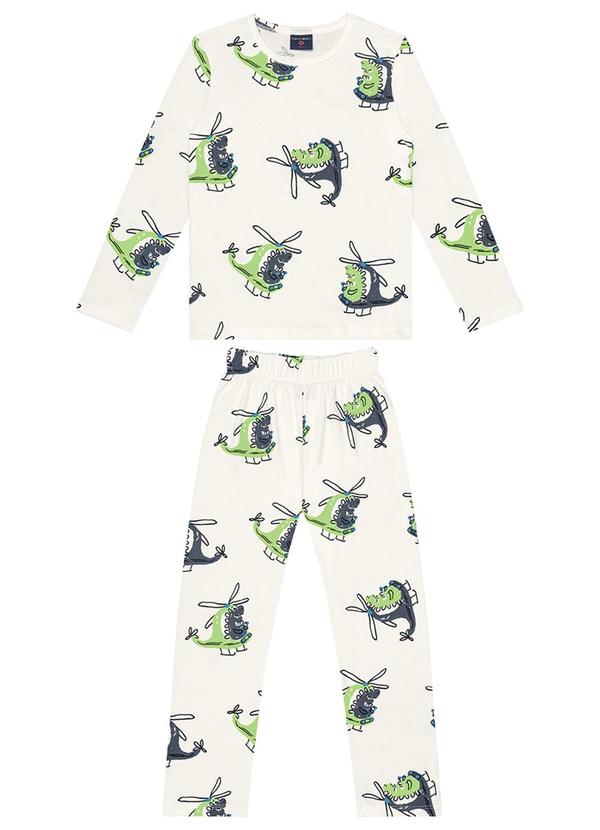 Guloseima - Pijama Menino Camiseta e Calça Branco