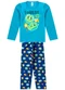 Select - Pijama Menino Manga Longa Meia Malha Preto - variação: Azul