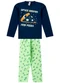 Select - Pijama Menino Manga Longa Meia Malha Preto - variação: Azul