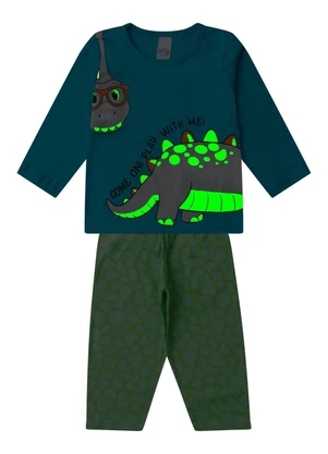 Select - Pijama Menino Manga Longa Meia Malha Azul - SELECT