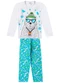 Select - Pijama Menino Manga Longa Meia Malha Preto - variação: Branco