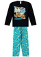 Select - Pijama Menino Manga Longa Meia Malha Preto - variação: Preto