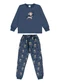 Pulla Bulla - Pijama Moletinho Verde - variação: Azul