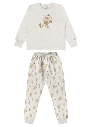 Pulla Bulla - Pijama Moletinho Mescla - PULLA BULLA