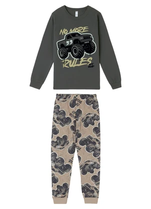 Malwee Kids - Pijama no More Rules Cinza Chumbo - MALWEE KIDS
