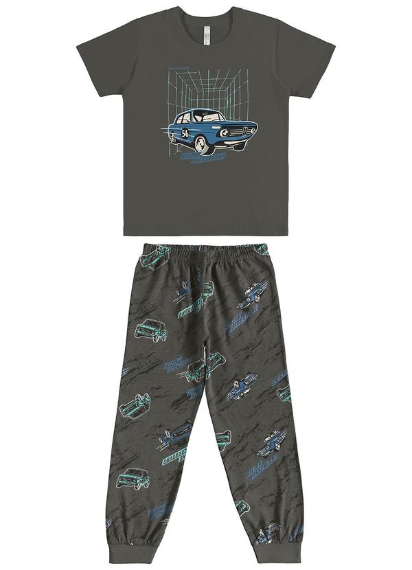 Malwee Kids - Pijama Racing que Brilha no Escuro Cinza Chumbo 2