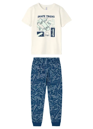 Malwee Kids - Pijama Skate Tricks Off White - MALWEE KIDS