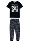 Malwee Kids - Pijama Dino Rawr Cinza Chumbo - variação: Preto