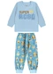 Malwee Kids - Pijama Corrida que Brilha no Escuro Verde Menta - variação: Pijama Super Robô que Brilha no Escuro (Azul Claro