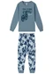 Malwee Kids - Pijama no More Rules Verde Menta - variação: Azul Pastel