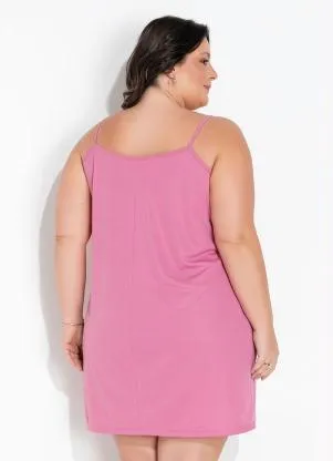 Marguerite - Camisola Plus Size Rose de Alças - MARGUERITE