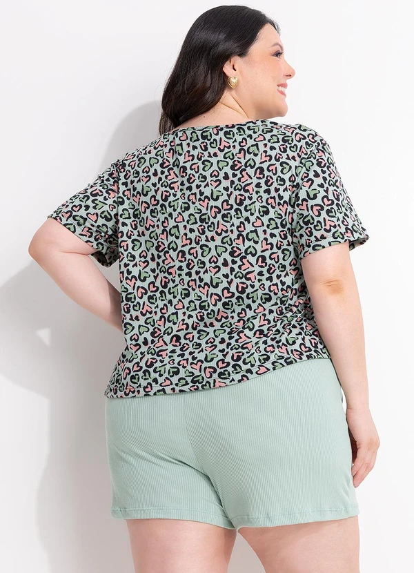 Marguerite - Pijama Corações em Malha Macia Canelada 3