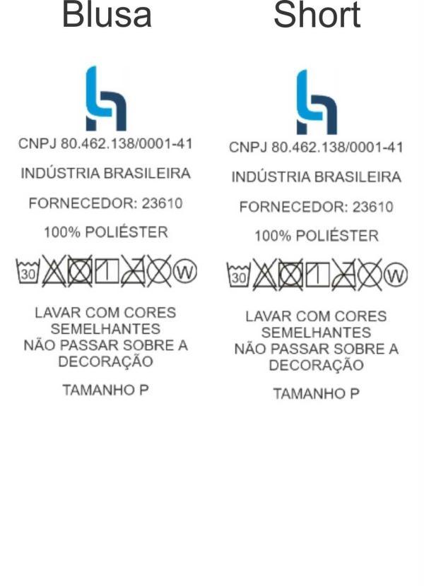 Alma Dolce - Pijama Curto com Estampa Frontal Rosa e Cinza 10