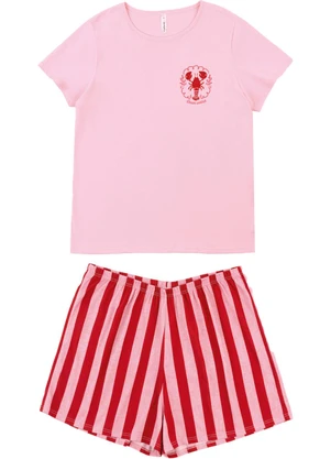 Malwee - Pijama Lagostas em Malha PlusRosa - MALWEE