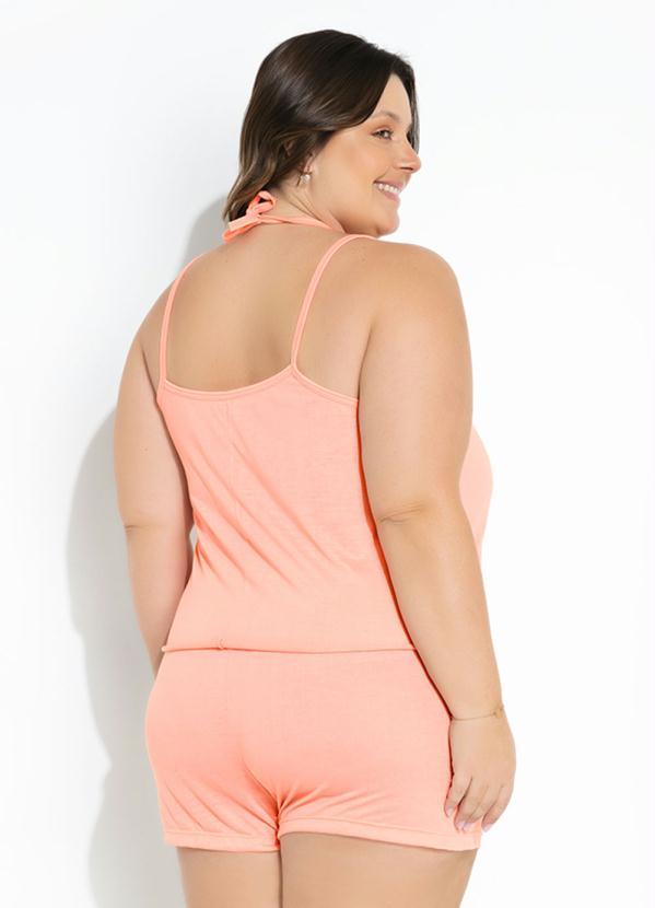 Outlet - Pijama Plus Size Rosa Curto com Alças 2