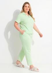 Pijama Verde Claro de Bot�es