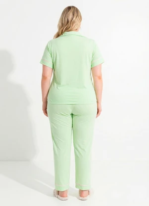 Marguerite - Pijama Verde Claro de Botões - MARGUERITE