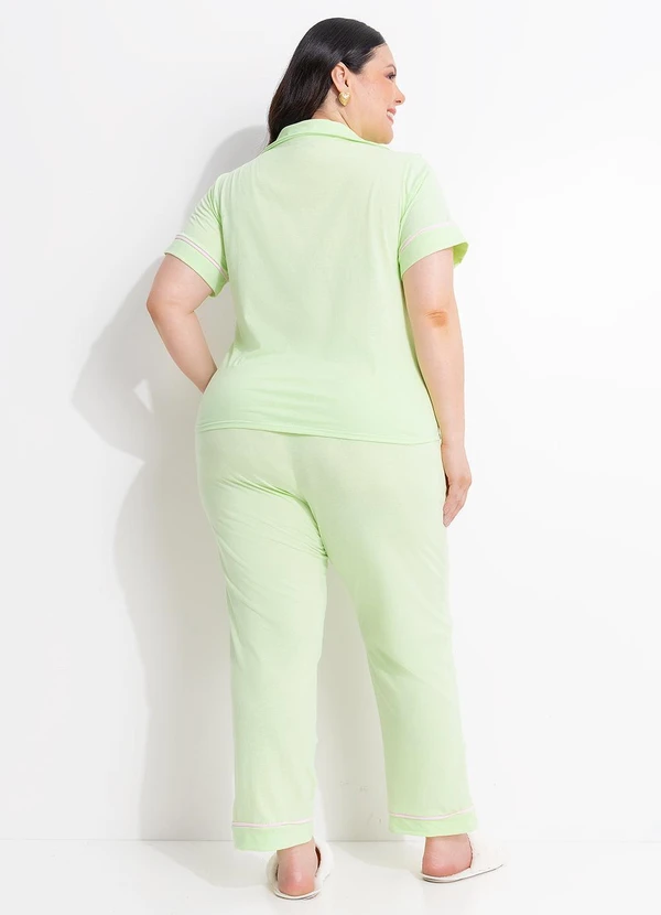 Marguerite - Pijama Verde Claro de Botões 4