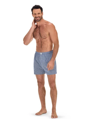Zee Rucci - Cueca Samba Canção Quadriculada Azul Safira - ZEE RUCCI