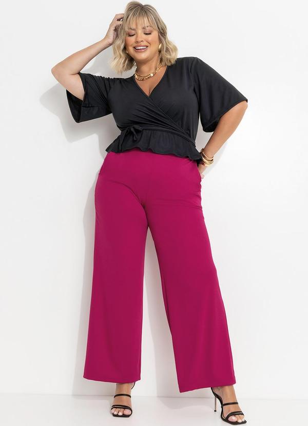 Marguerite - Blusa Preta com Faixa Gratis Plus Size 3