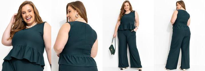 Blusa Verde Escura em Malha Crepe