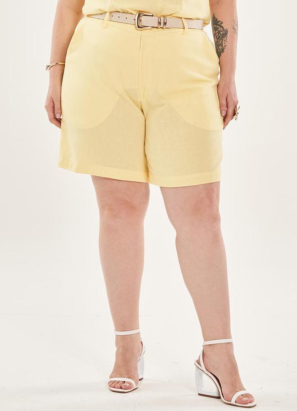 Lisamour - Bermuda Alfaiatada Lisa Amarelo