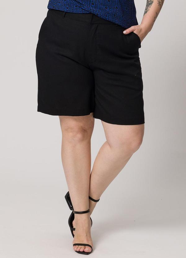 Lisamour - Bermuda Alfaiatada Lisa Preto