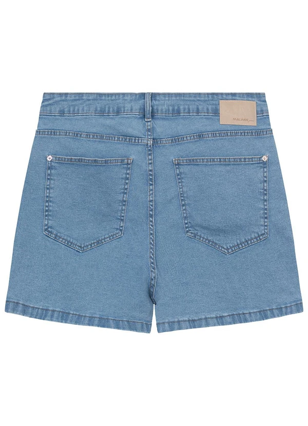 Malwee Plus - Bermuda Azul Claro Boyfriend Feminina Jeans 6