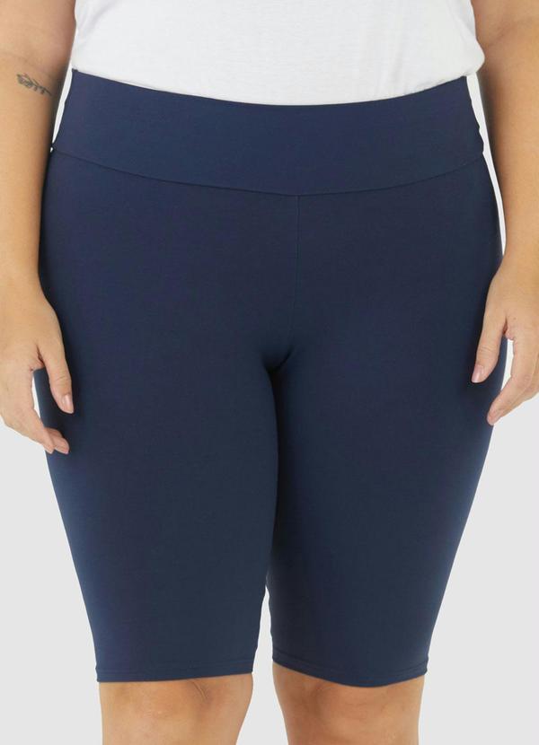 Malwee - Bermuda Azul Marinho Feminina em Lycra® Plus