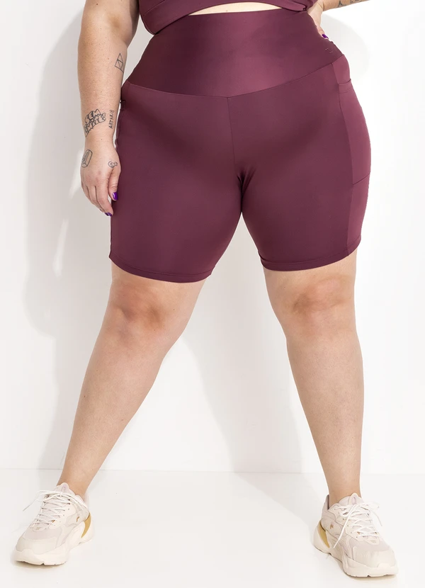 Marguerite - Bermuda Bordô em Suplex Zero Transparência