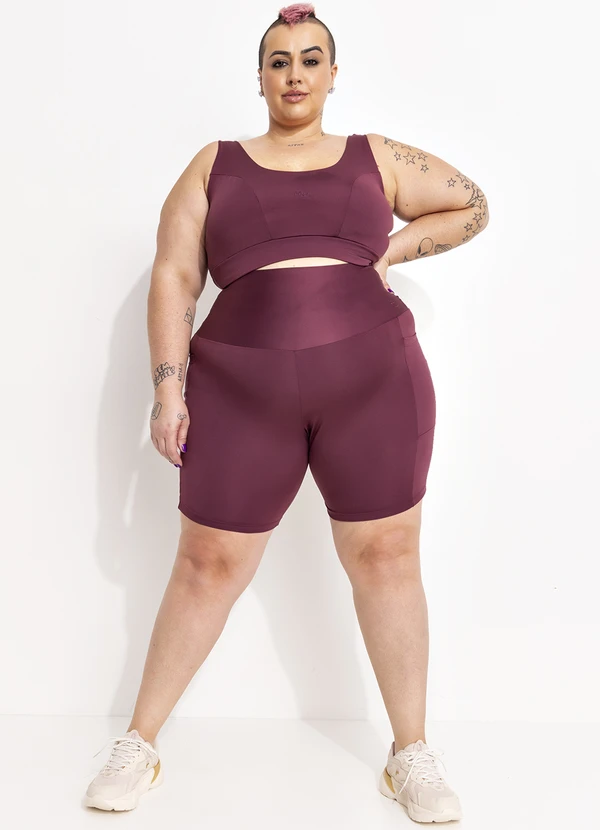 Marguerite - Bermuda Bordô em Suplex Zero Transparência 3