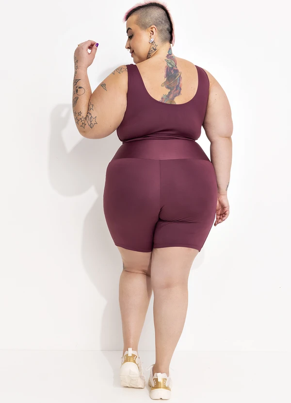 Marguerite - Bermuda Bordô em Suplex Zero Transparência 5