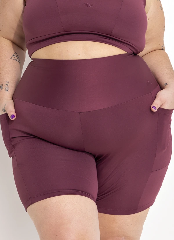 Marguerite - Bermuda Bordô em Suplex Zero Transparência 7