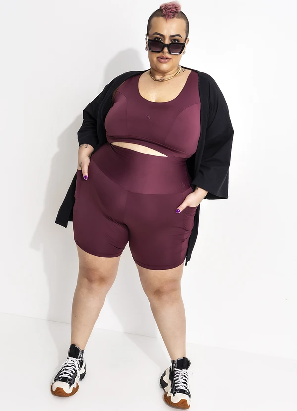 Marguerite - Bermuda Bordô em Suplex Zero Transparência 8