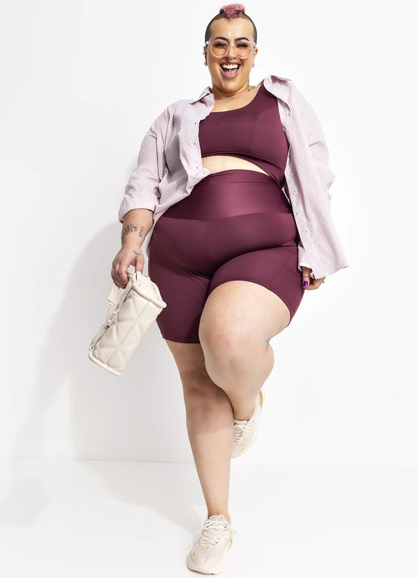 Marguerite - Bermuda Bordô em Suplex Zero Transparência 10