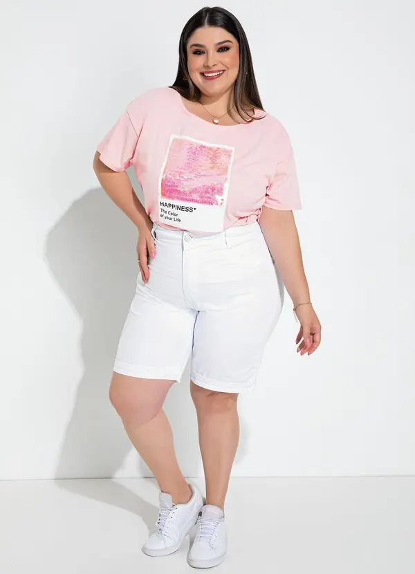 Sawary Jeans - Bermuda Branca em Sarja 3