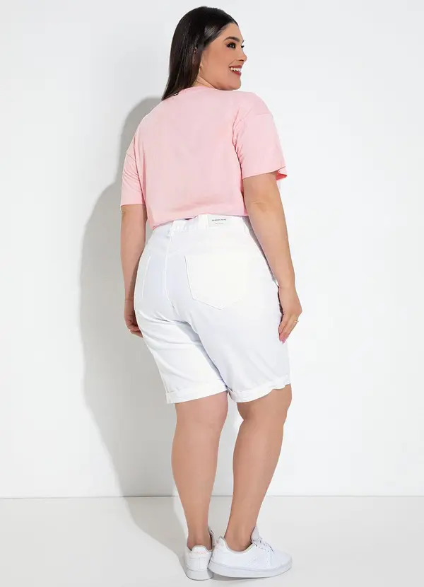 Sawary Jeans - Bermuda Branca em Sarja 4