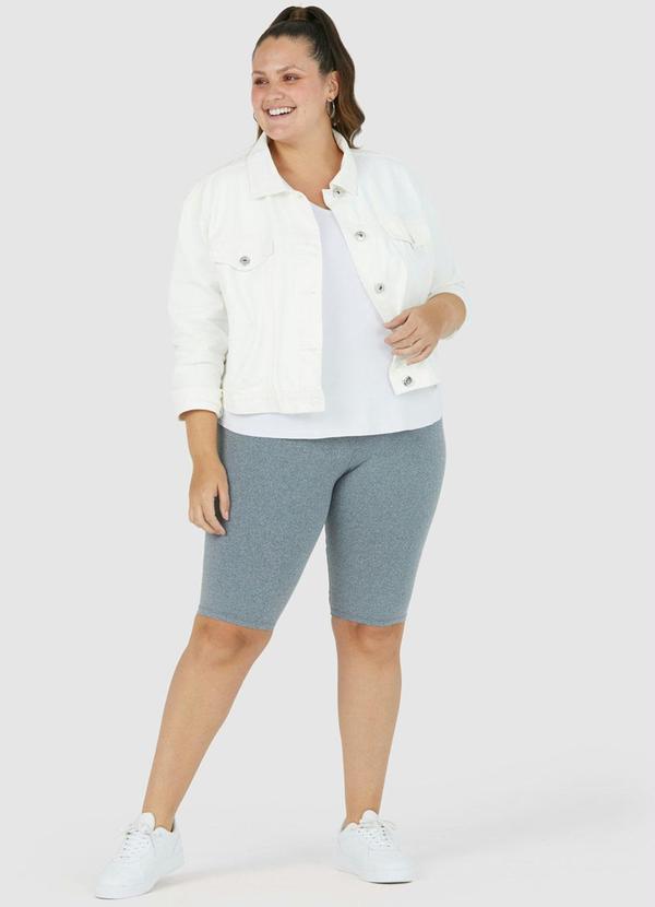 Malwee Plus - Bermuda Cinza Ciclista Feminina em Lycra® Plus 3