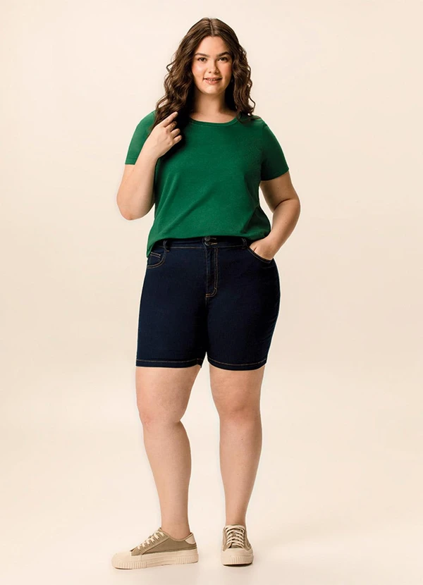 Malwee - Bermuda Comfort Jeans Azul Escuro