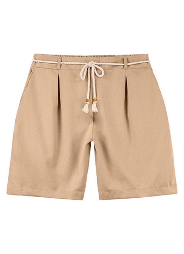 Rezzato - Bermuda em Linho Classic Adulto Plus Marrom 3