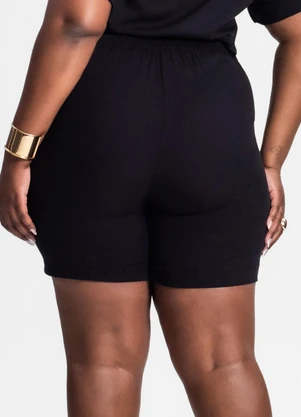 Secret Glam - Bermuda Feminina Plus Size Preto - SECRET GLAM