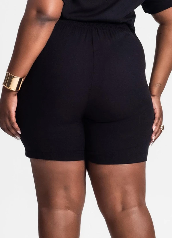 Secret Glam - Bermuda Feminina Plus Size Preto 2